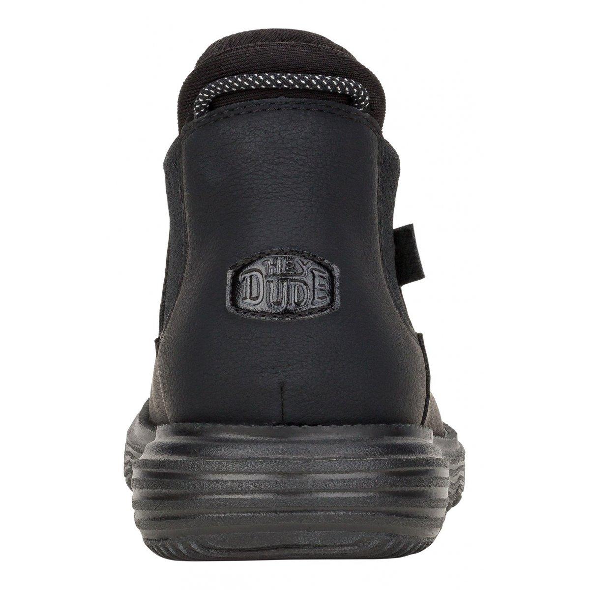 Hey Dude stivaletti Branson Classic in pelle nero 42659 001 HEY DUDE 
