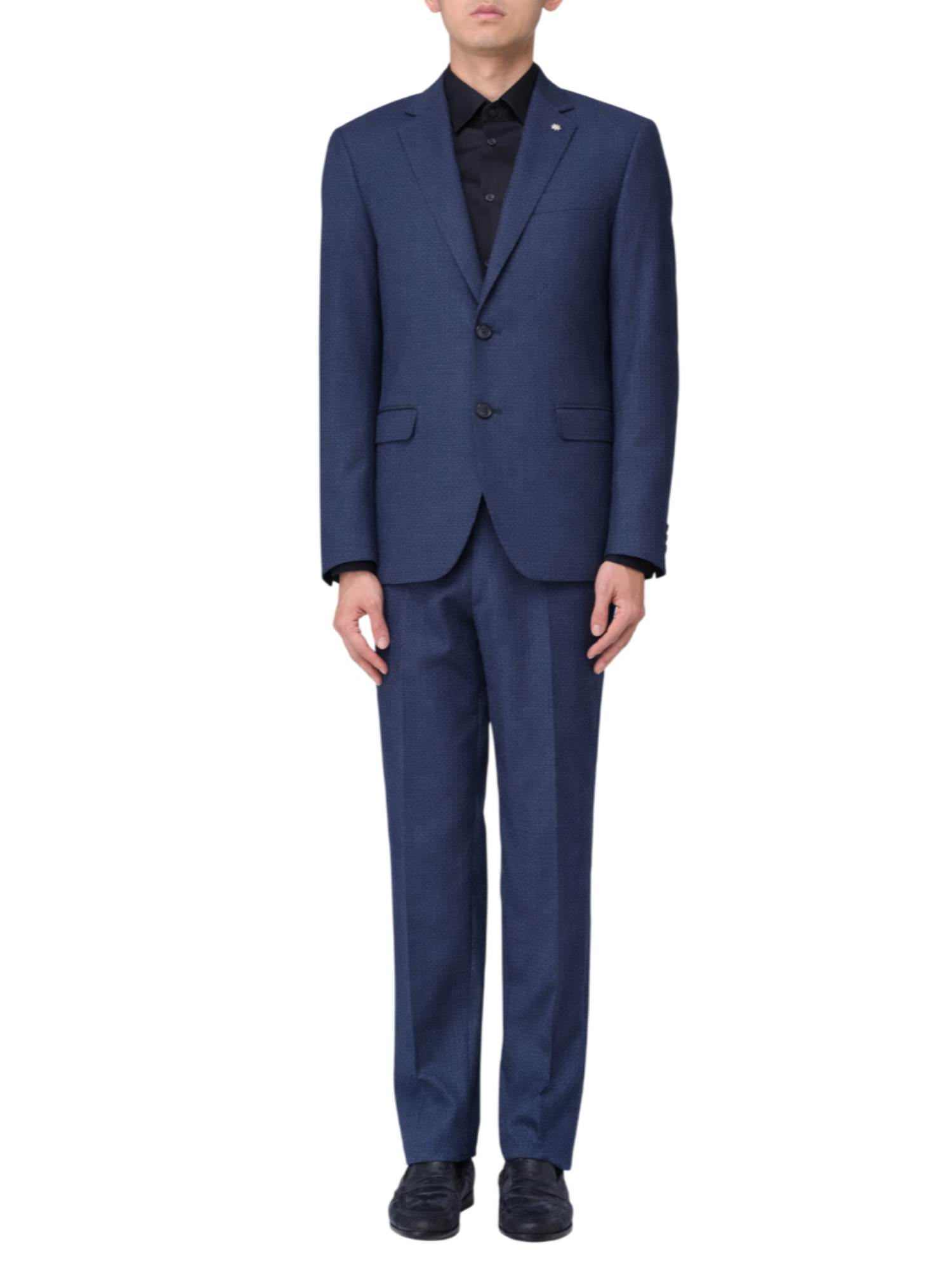 Manuel Ritz abito uomo giacca e pantaloni in tessuto operato blu 4032A3304-263143 89 MANUEL RITZ 