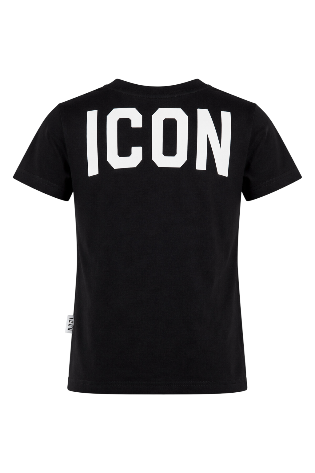 Icon T-shirt bambino in cotone con logo nero IBKS001081 9000 ICON 