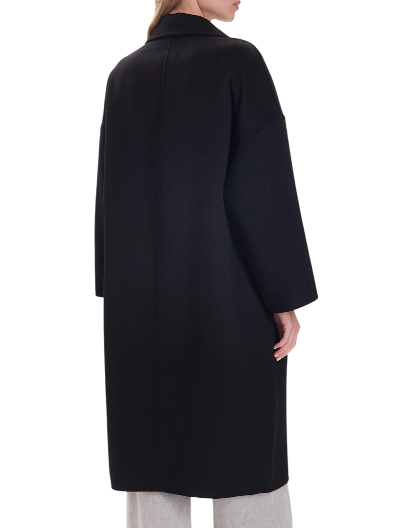 Vicolo cappotto doppiopetto lungo misto lana nero TF0003 NERO VICOLO 