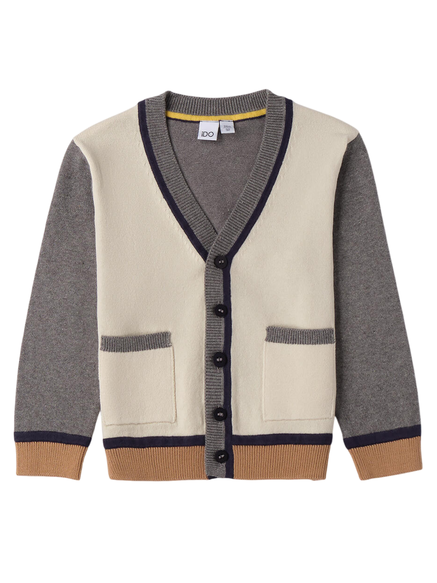 iDo cardigan bambino colorblock panna grigio 4F214 0124 iDO 