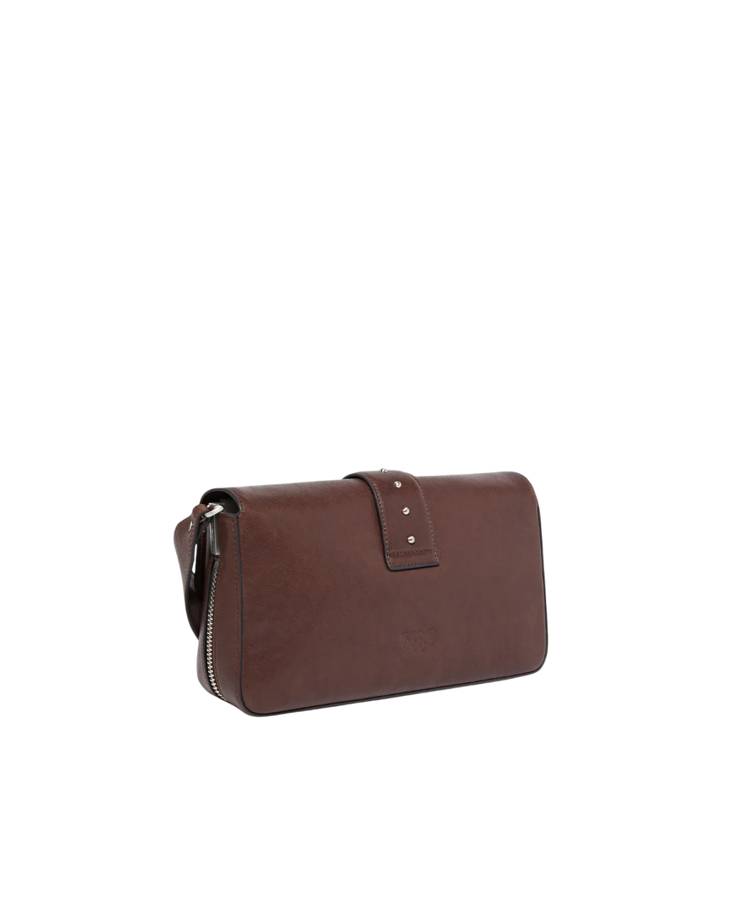 Pinko borsa Love One Slouchy con zip in pelle marrone argento 105081-A2JG L74E PINKO 