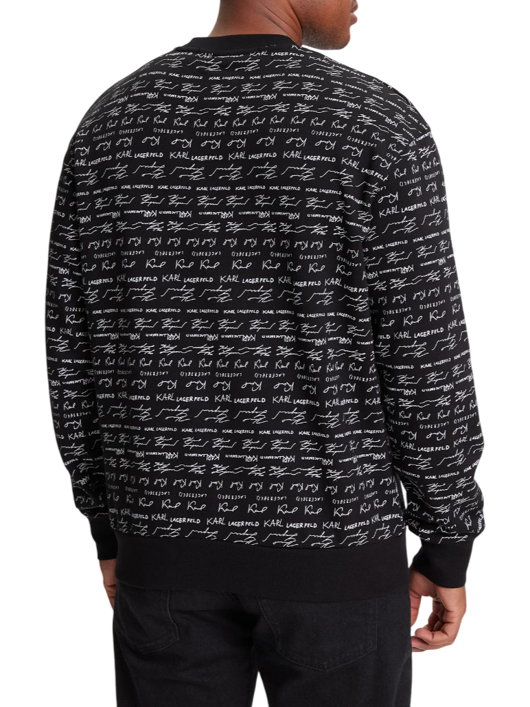 Karl Lagerfeld felpa con logo all over nero 70510955391 990 KARL LAGERFELD 