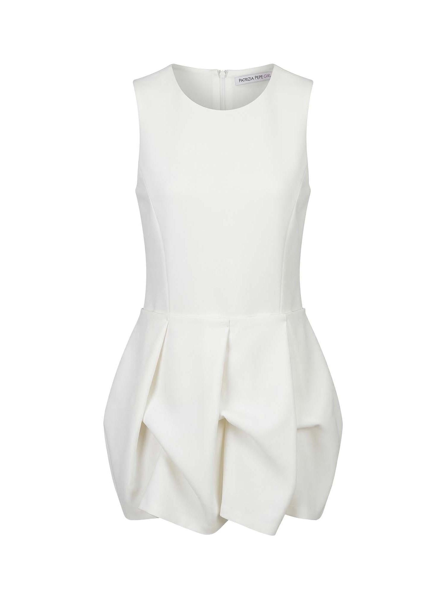 Patrizia Pepe tuta jumpsuit corta bambina bianco latte 7T0029-A741 W146 PATRIZIA PEPE 