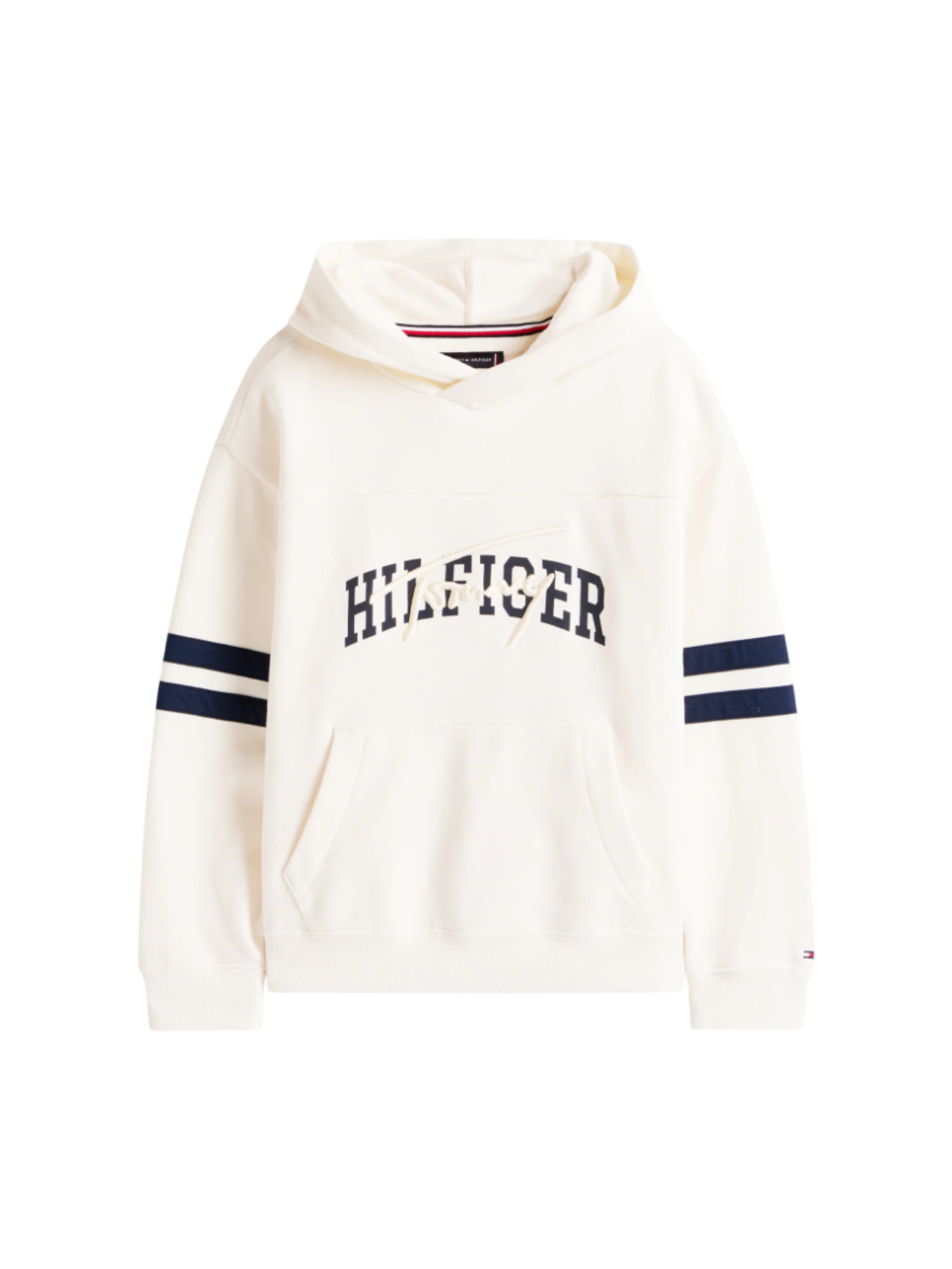 Tommy Hilfiger felpa con cappuccio Mixed logo panna KB0KB09742 YA8 Tommy Hilfiger 