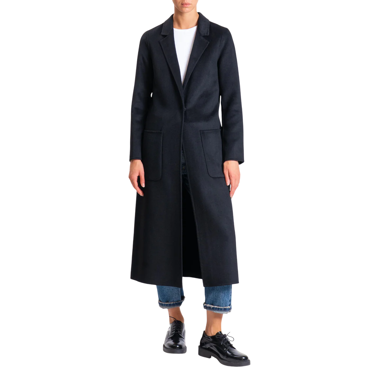 Vicolo cappotto lungo misto lana nero TF0002 NERO VICOLO 