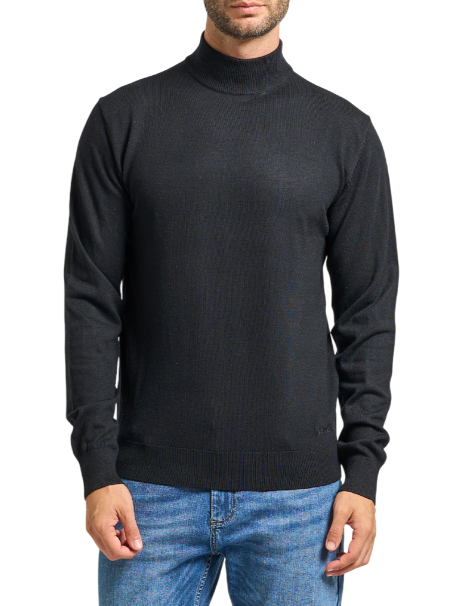 Yes Zee maglia lupetto misto lana nero M862-HL00 0801 YES-ZEE 