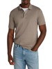 Calvin Klein polo manica corta in cotone con logo ricamato marrone