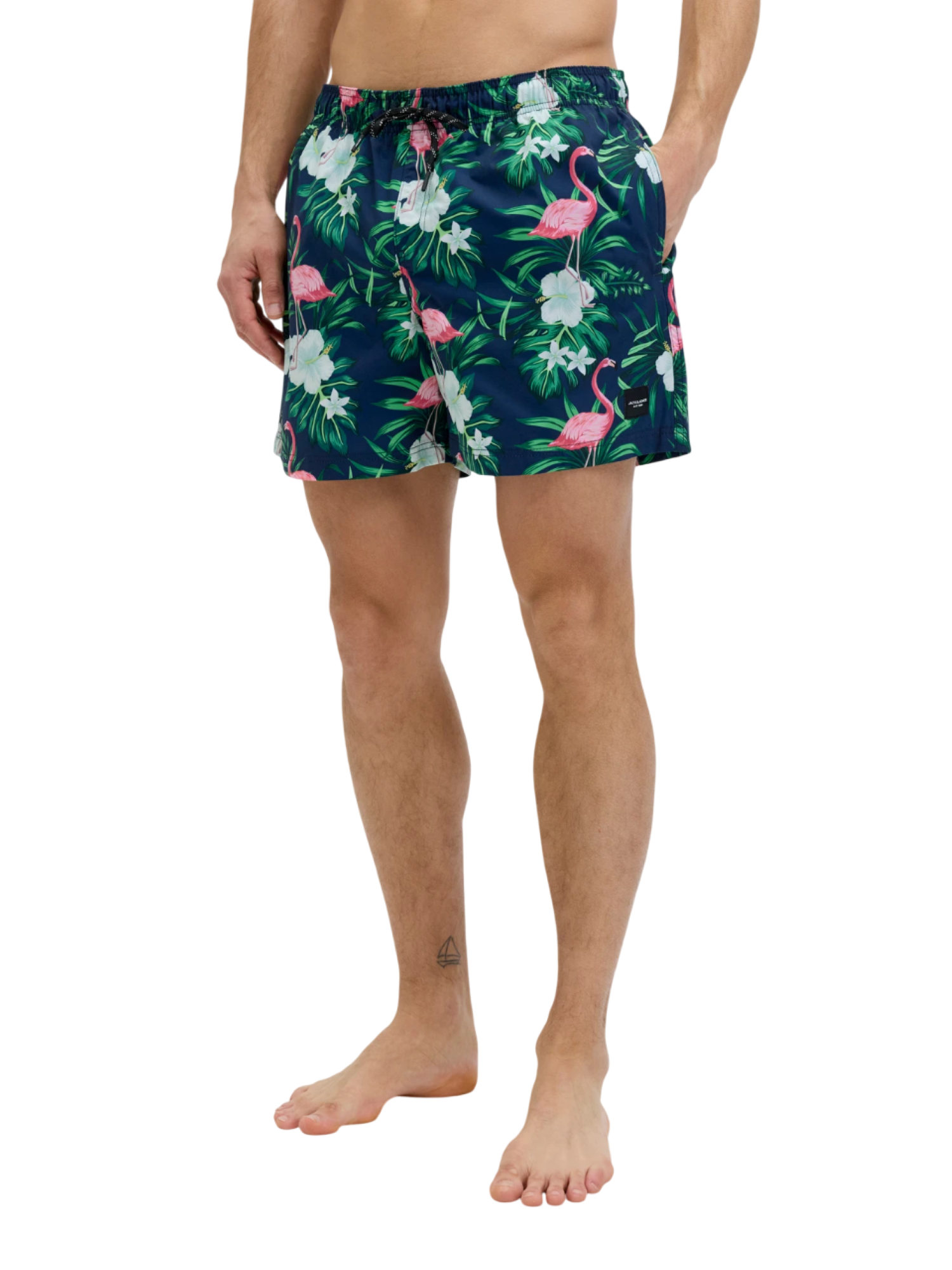 Jack&Jones boxer mare in fantasia Flamingo blu 12272809 NAVY BLAZER JACK&JONES 