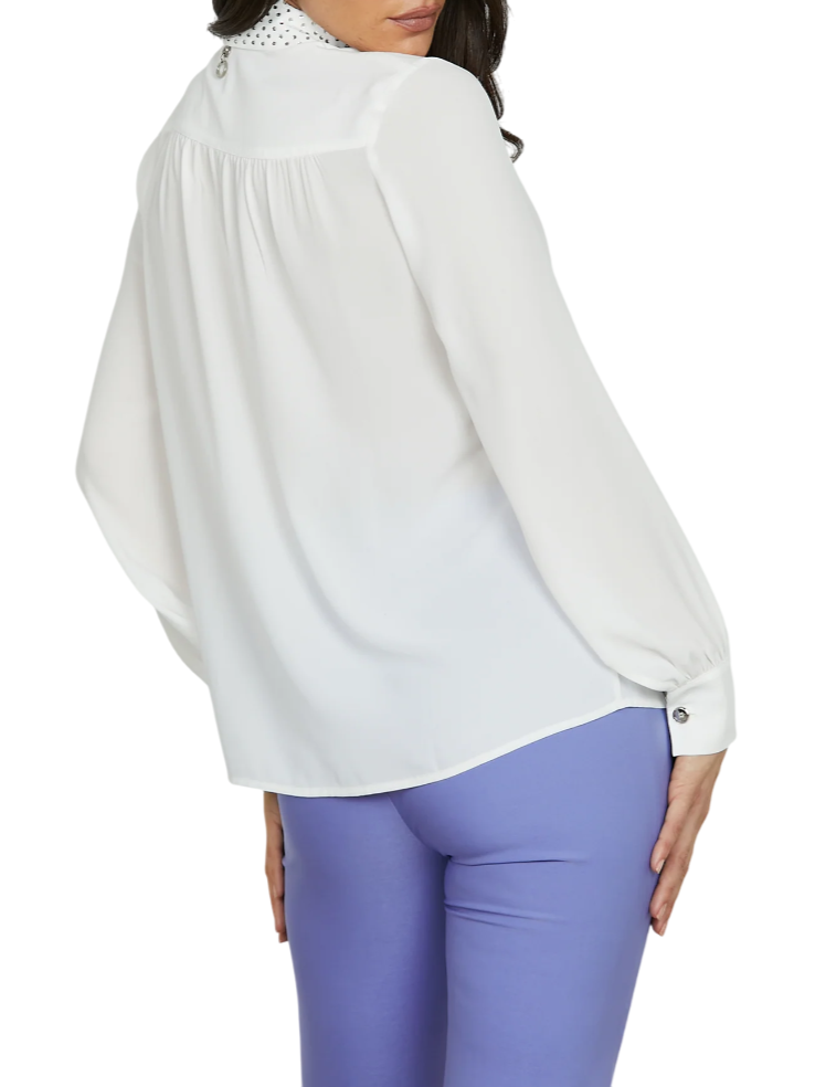Relish blusa Tucsonas con fusciacca strass bianco TUCSONAS 1101 RELISH 