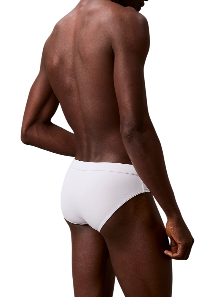 Calvin Klein slip mare con patch logo bianco KM0KM01113 YAA Calvin Klein Beachwear 