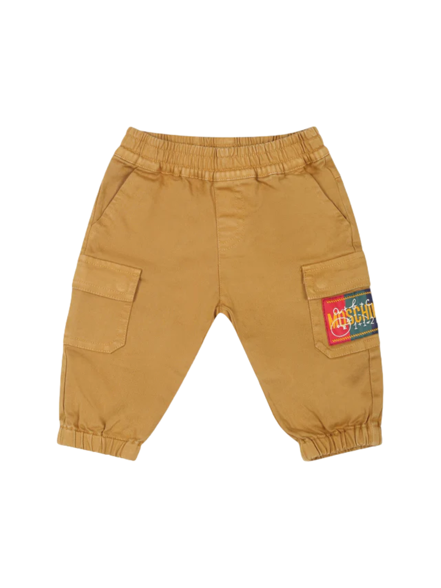 Moschino pantaloni cargo in cotone con tasconi marrone