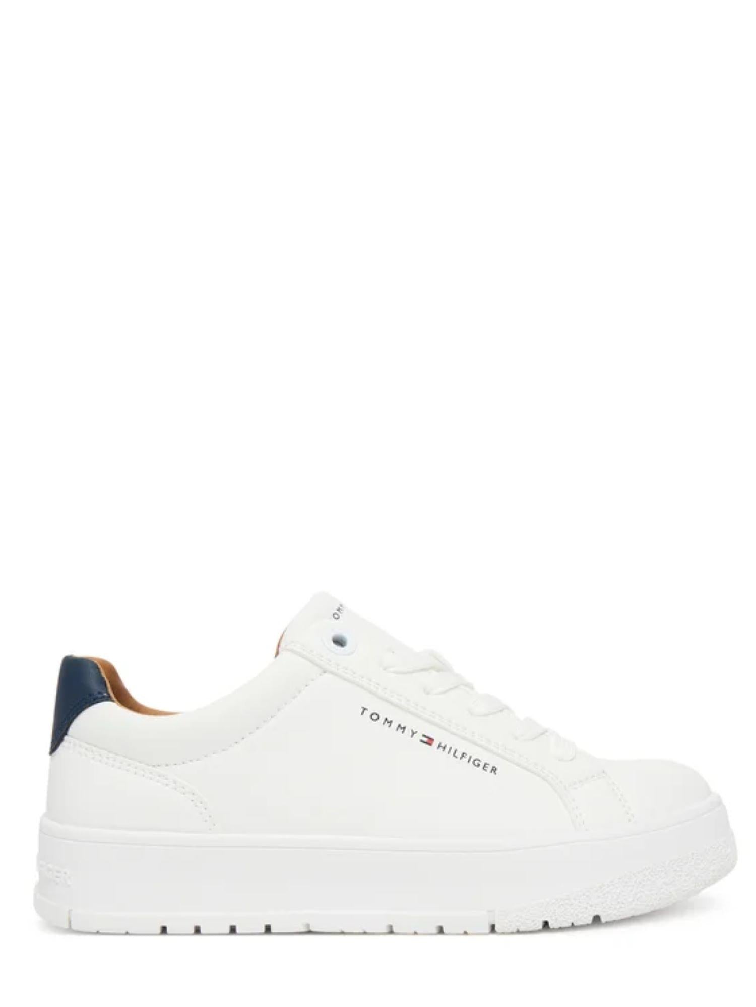 Tommy Hilfiger sneakers bambino in ecopelle bianco T3X9-34091-1355 X336 Tommy Hilfiger 