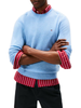 Tommy Hilfiger maglia uomo in lana melange celeste