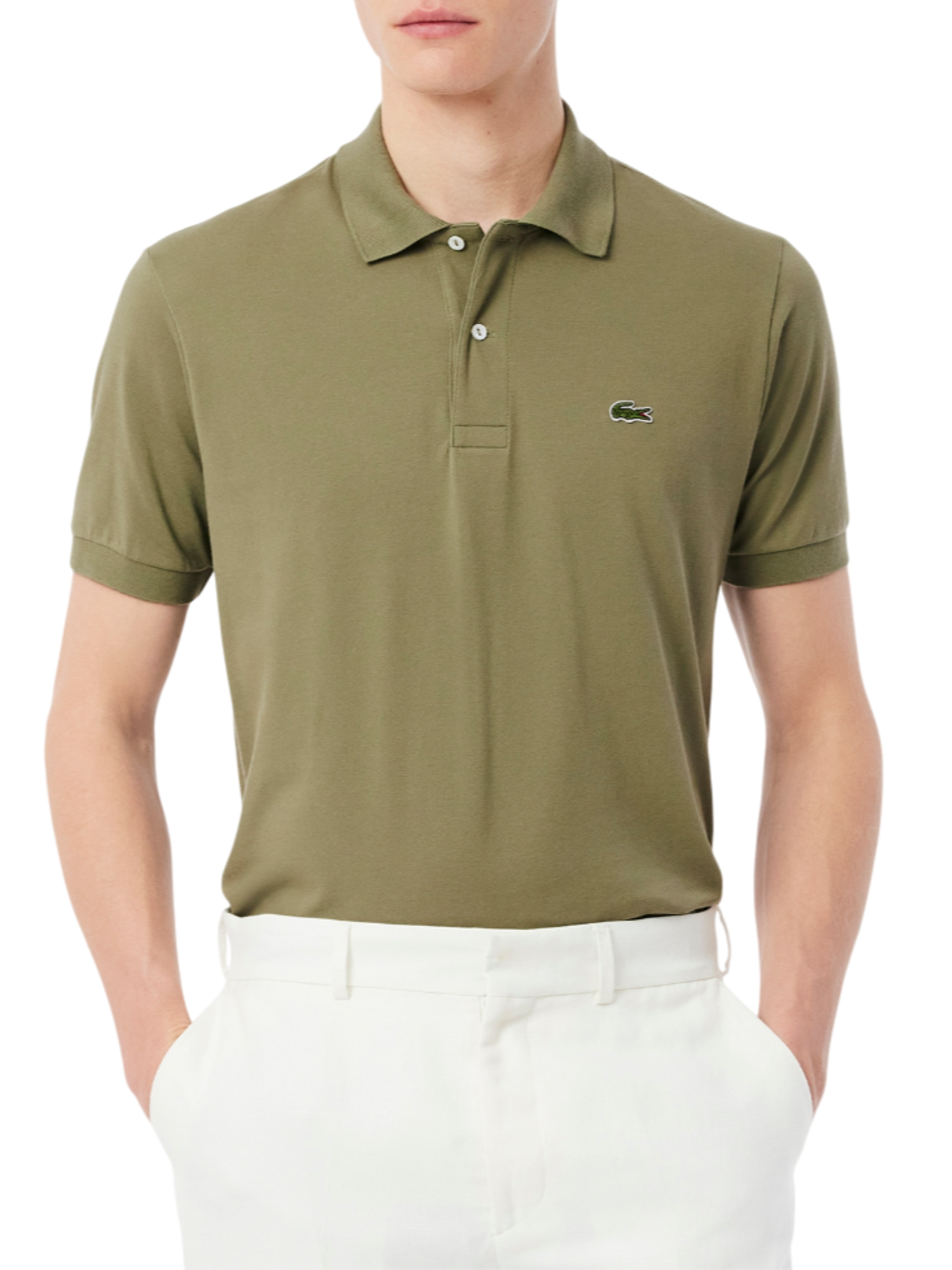 Lacoste polo manica corta 12.12 light in piquè verde salvia