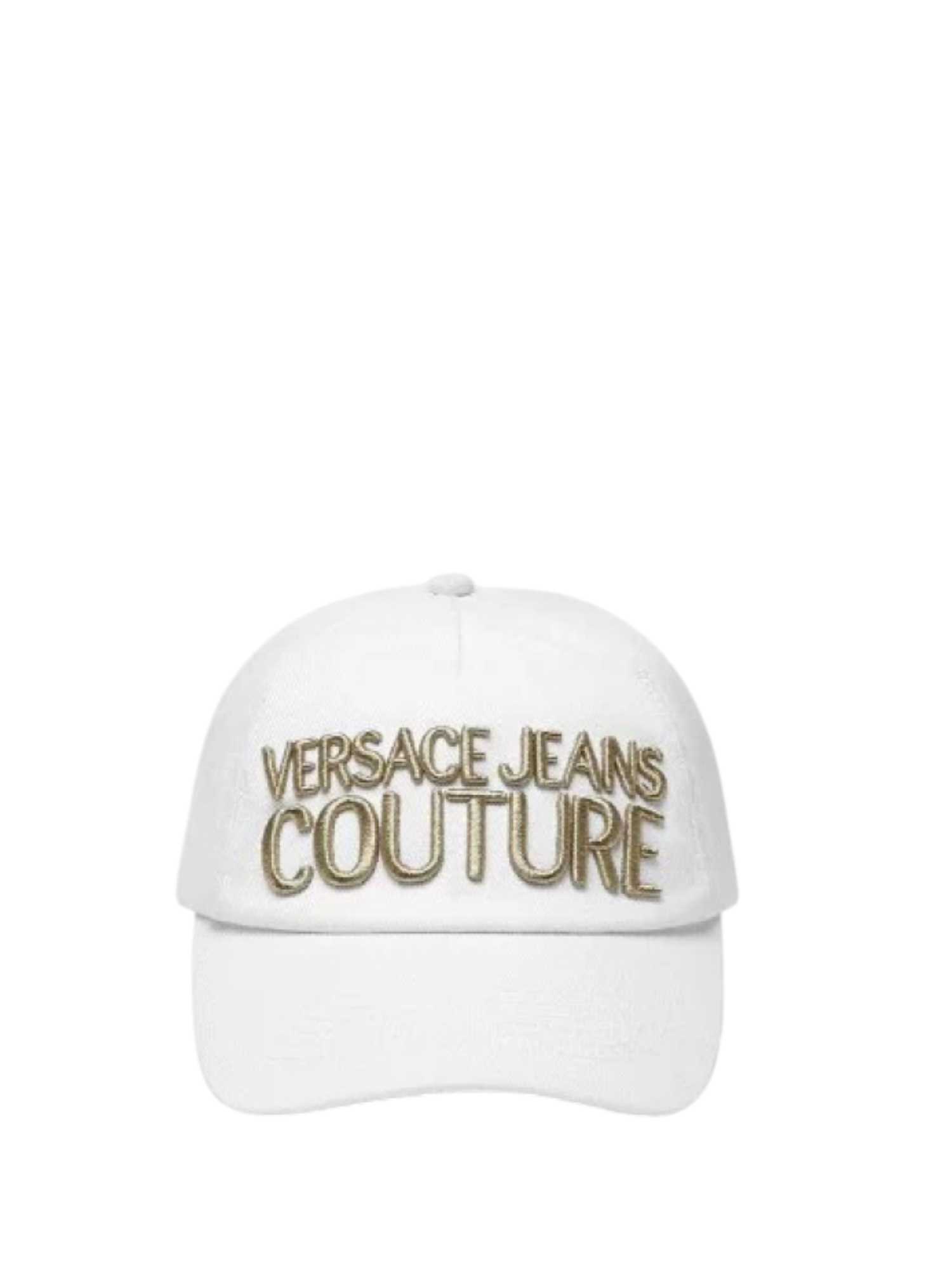 Versace Jeans Couture cappello con visiera logo ricamato bianco oro 78YAZK32-ZG365 G03 VERSACE Jeans Couture 