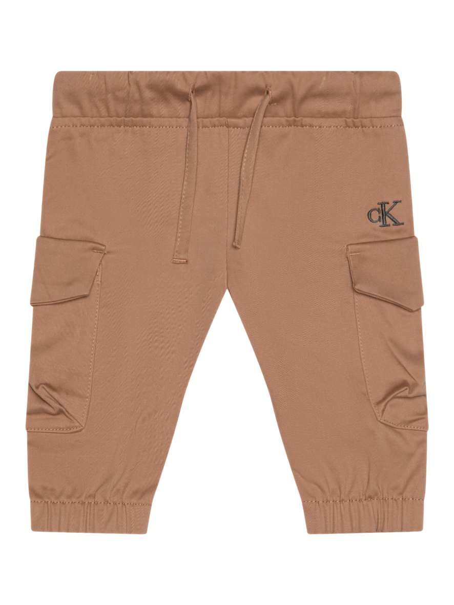 Calvin Klein Jeans pantaloni cargo con tasconi marrone