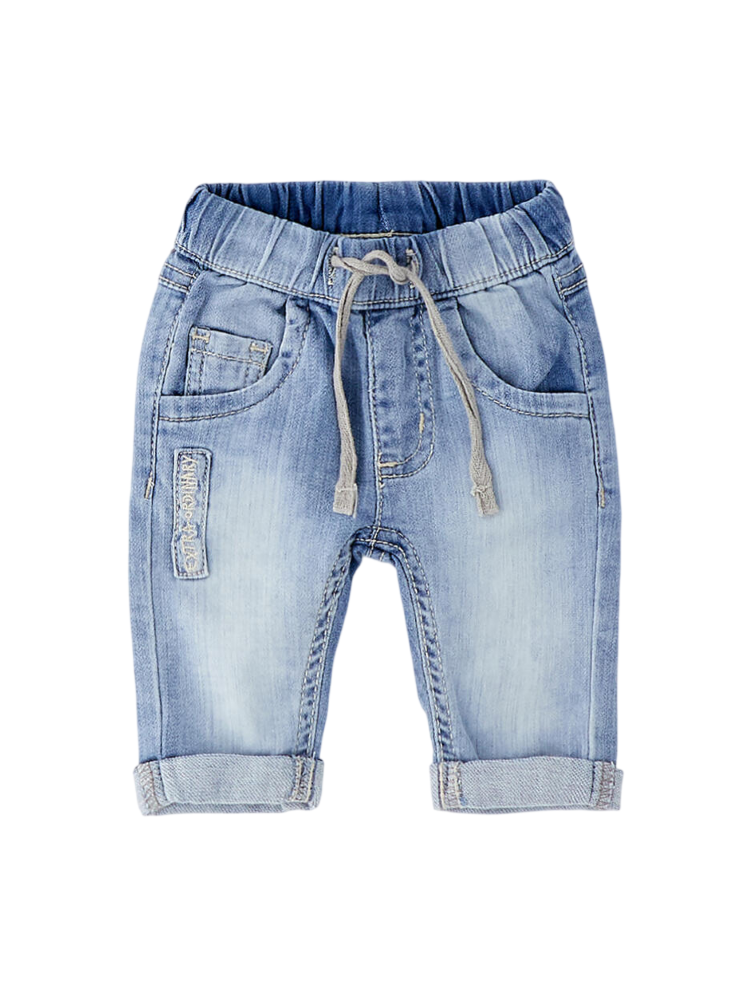 iDo jeans neonato slim con coulisse lavaggio blu 4G034 7300 iDO 