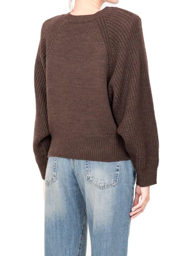 Haveone maglia a costine con spalline marrone MPQ-M195 MORO HAVEONE 