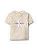 Calvin Klein Jeans T-shirt unisex neonato manica corta beige