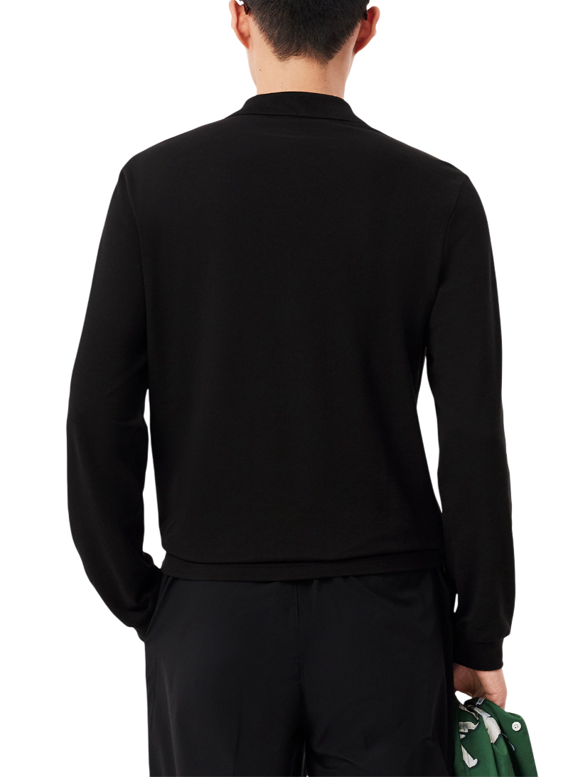 Lacoste polo manica lunga 12.12 in piquè nero L1312 031 LACOSTE 
