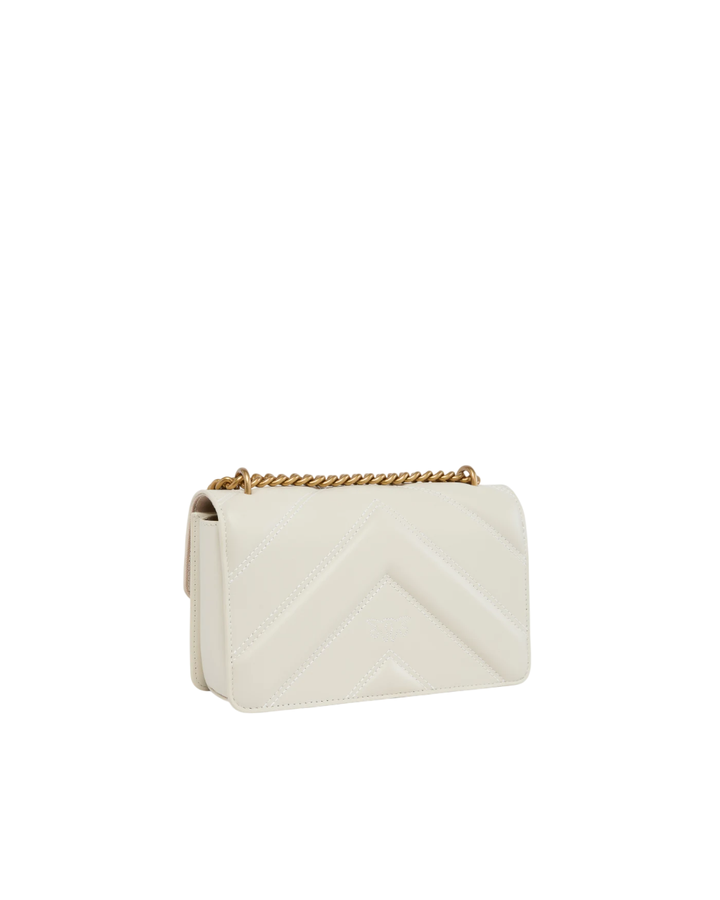 Pinko borsa Love Bag One Mini Light in nappa trapuntata bianco