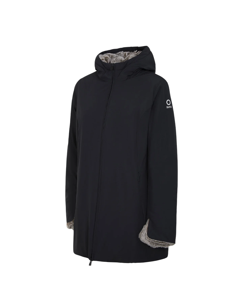 Suns giubbino con cappuccio Marmolada fur nero GBS53020D BLACK SUNS 