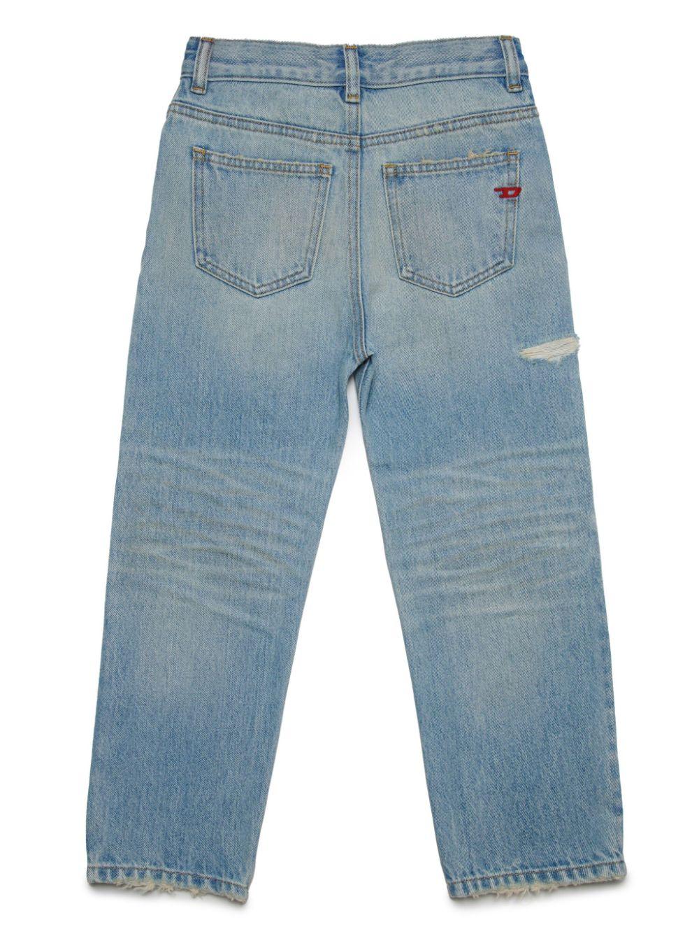 Diesel jeans boyfriend in denim rigido lavaggio blu chiaro