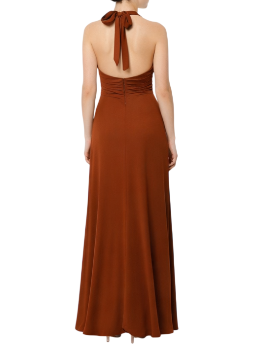 Silence abito lungo all'americana marrone tabacco AB4222 TABACCO SILENCE 