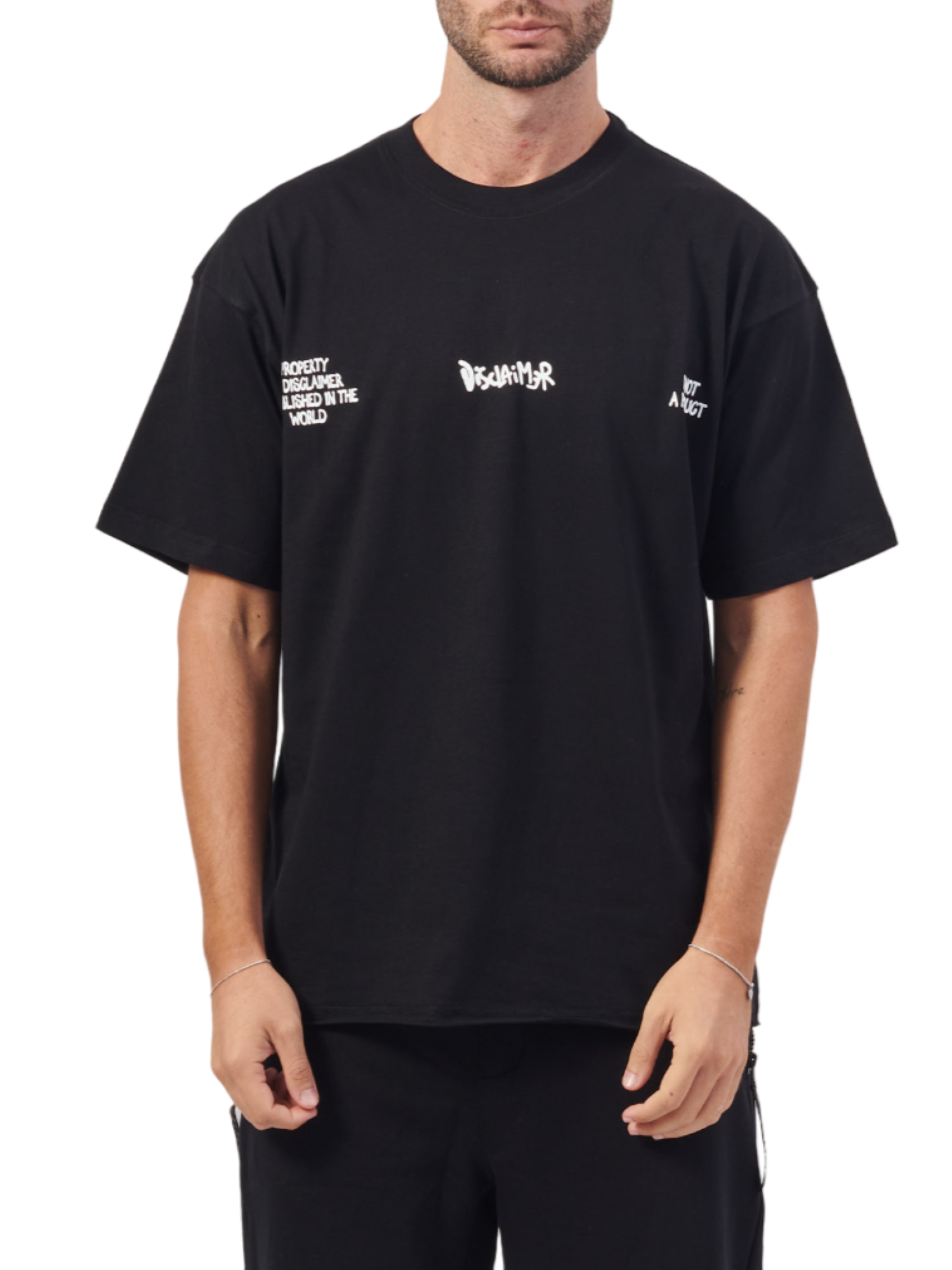 Disclaimer T-shirt manica corta con stampe nero 54551 NERO DISCLAIMER 