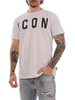 Icon T-shirt maniche corte con logo uomo bianco