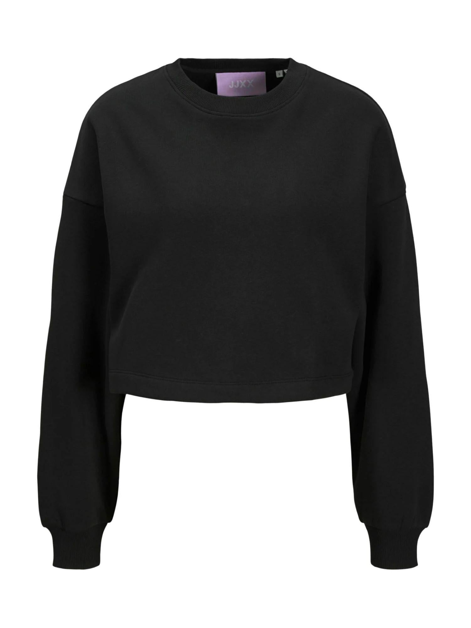 Jjxx felpa donna crop nero 12280478 BLACK JJXX 
