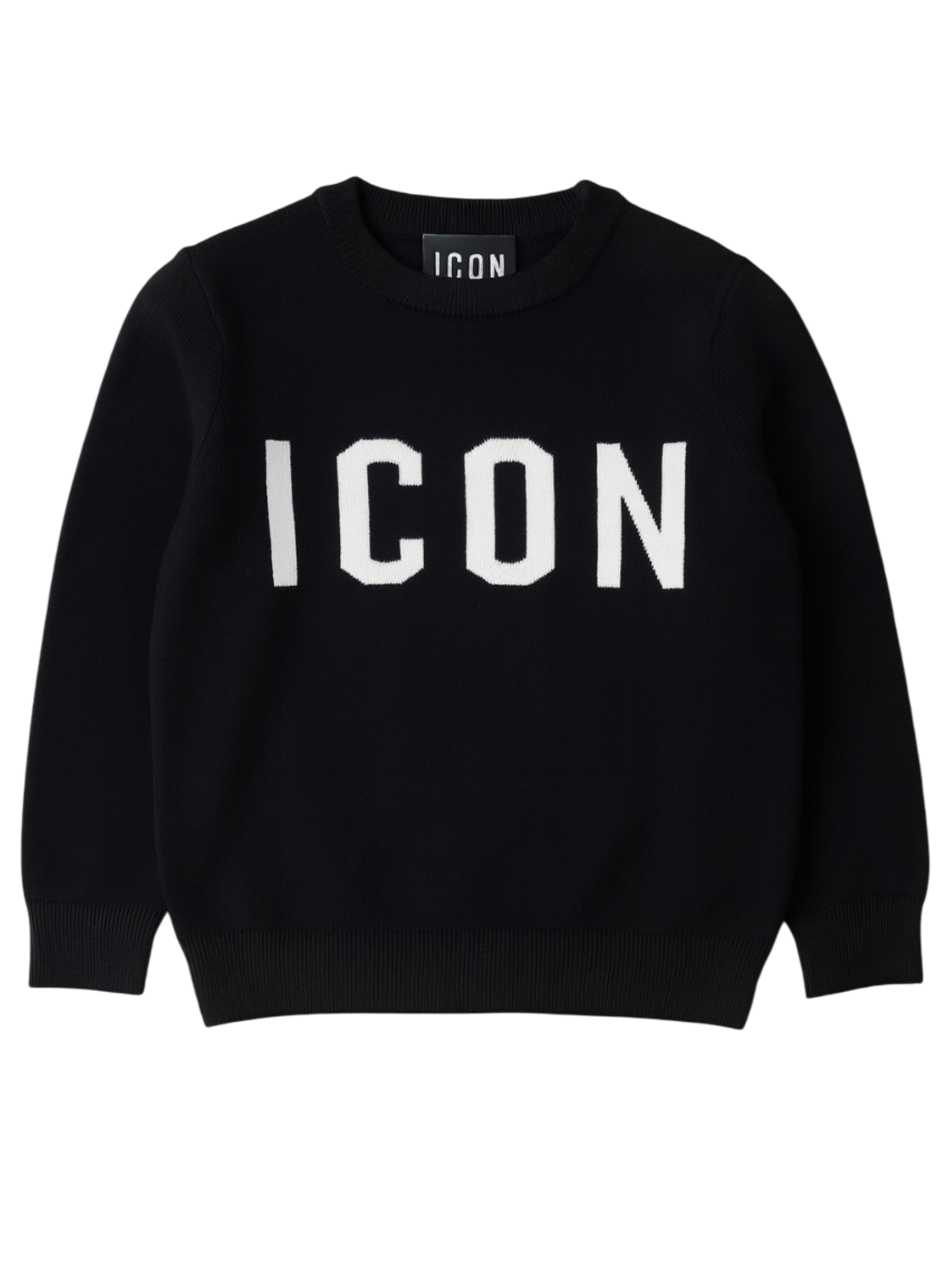 Icon maglia bambino con logo jacquard nero IBSM00734 9000 ICON 