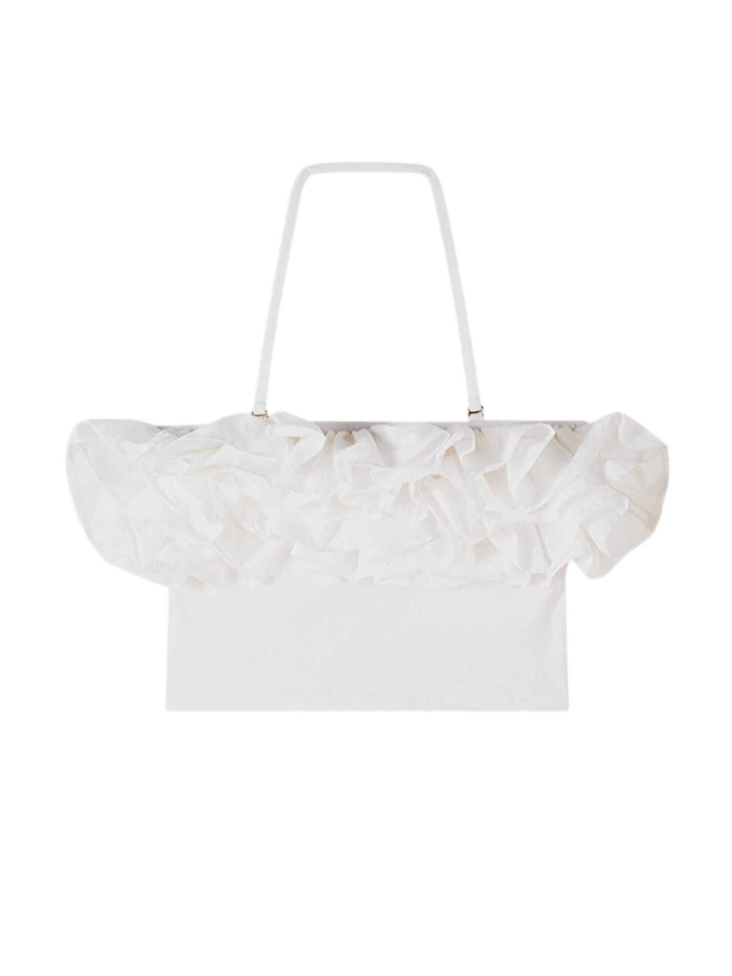 Patrizia Pepe top crop con rouches bianco 7M0970-A562 W146 PATRIZIA PEPE 