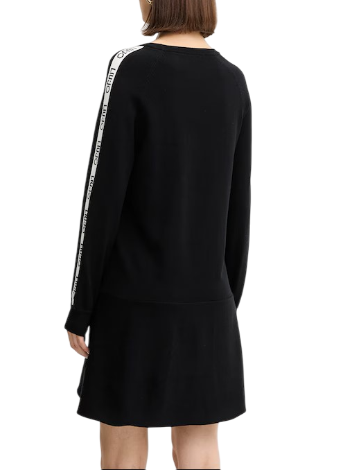 Liu Jo abito in maglia con banda logata nero TF5288MS63L 03N66 LIU JO 