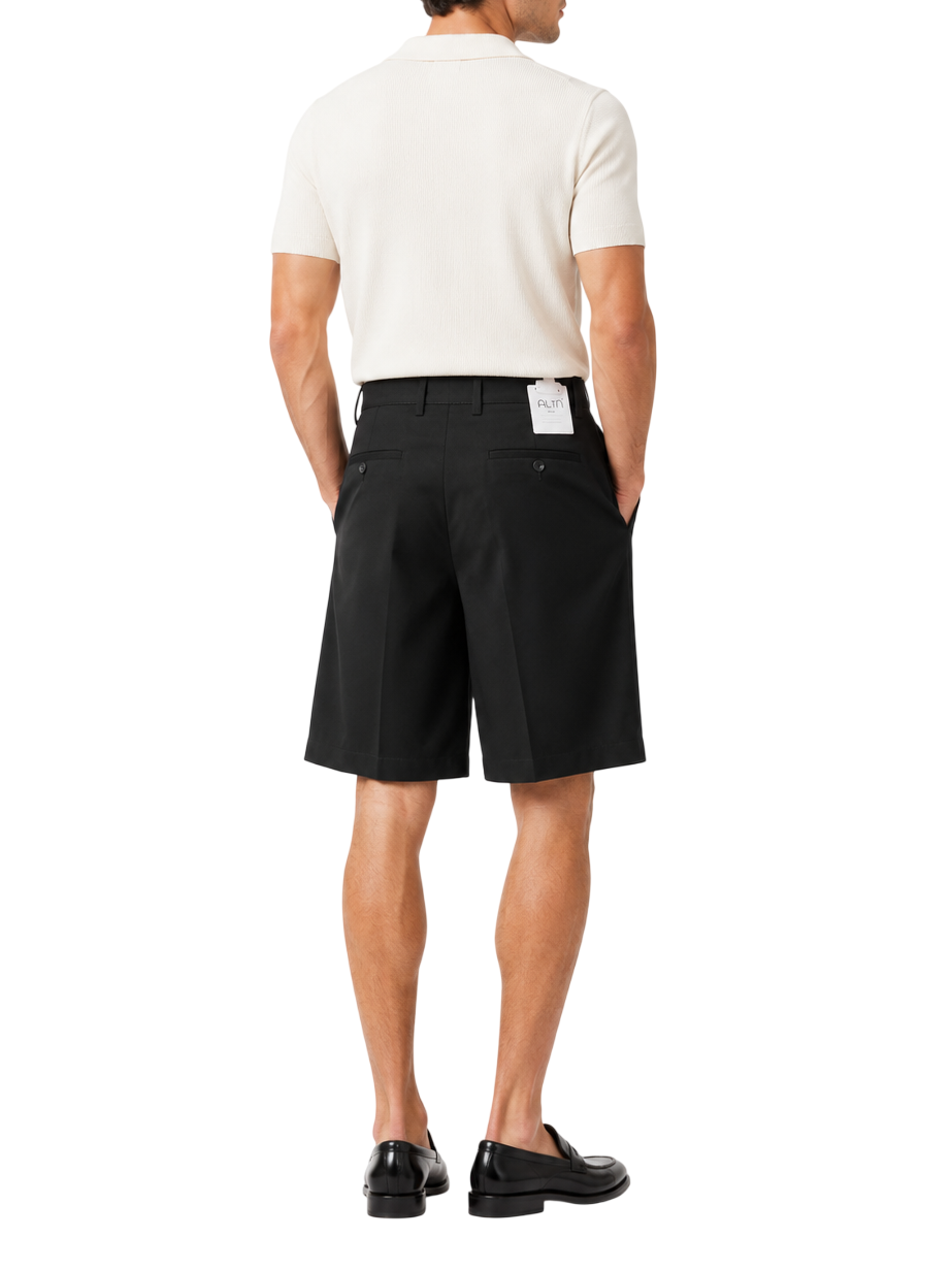 Alta Tensione bermuda uomo con pinces wide leg nero R2715Z-ELICA NERO ALTA TENSIONE 