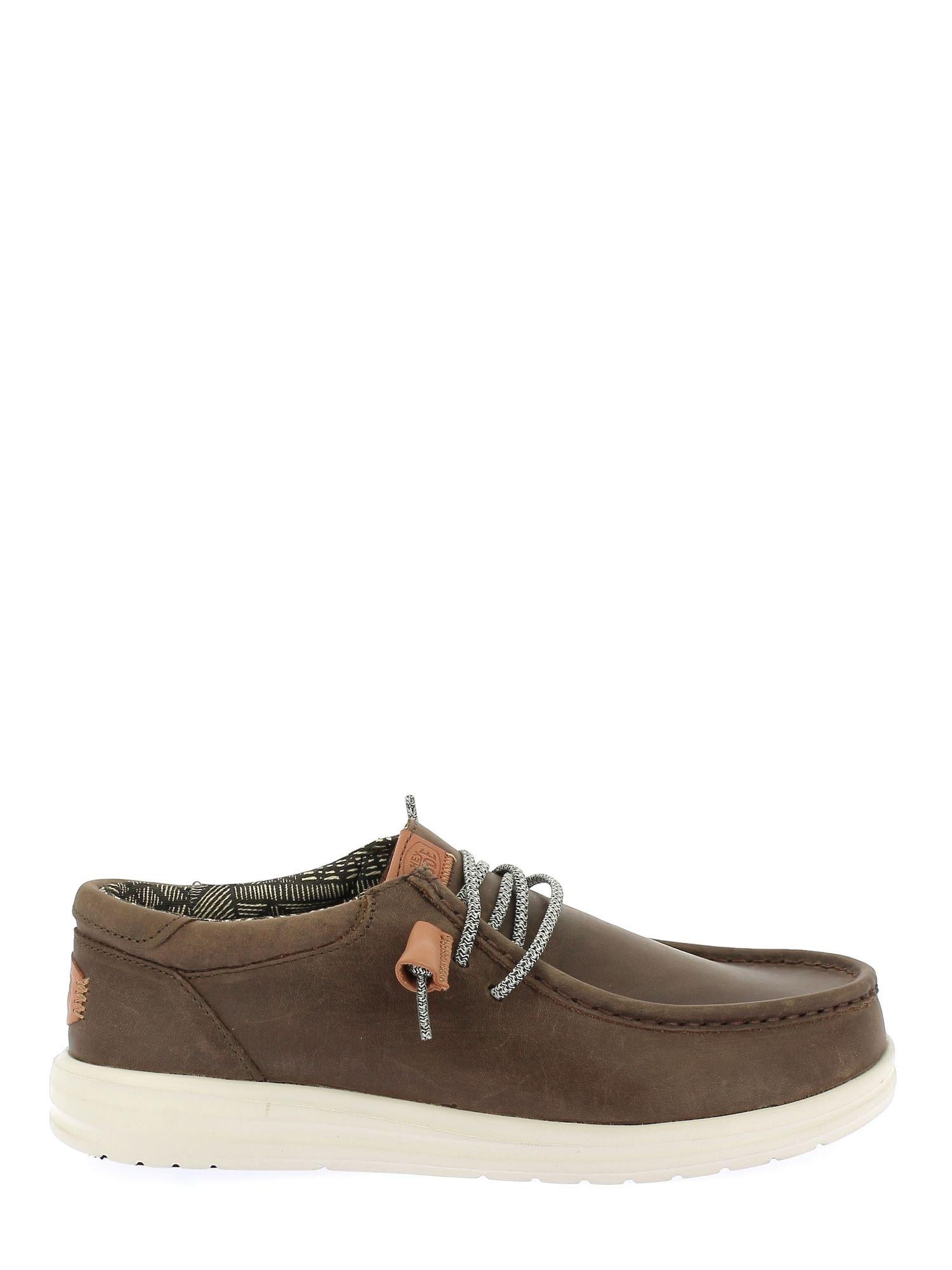 Hey Dude mocassini Wally Grip in pelle tortora 40175 030 HEY DUDE 