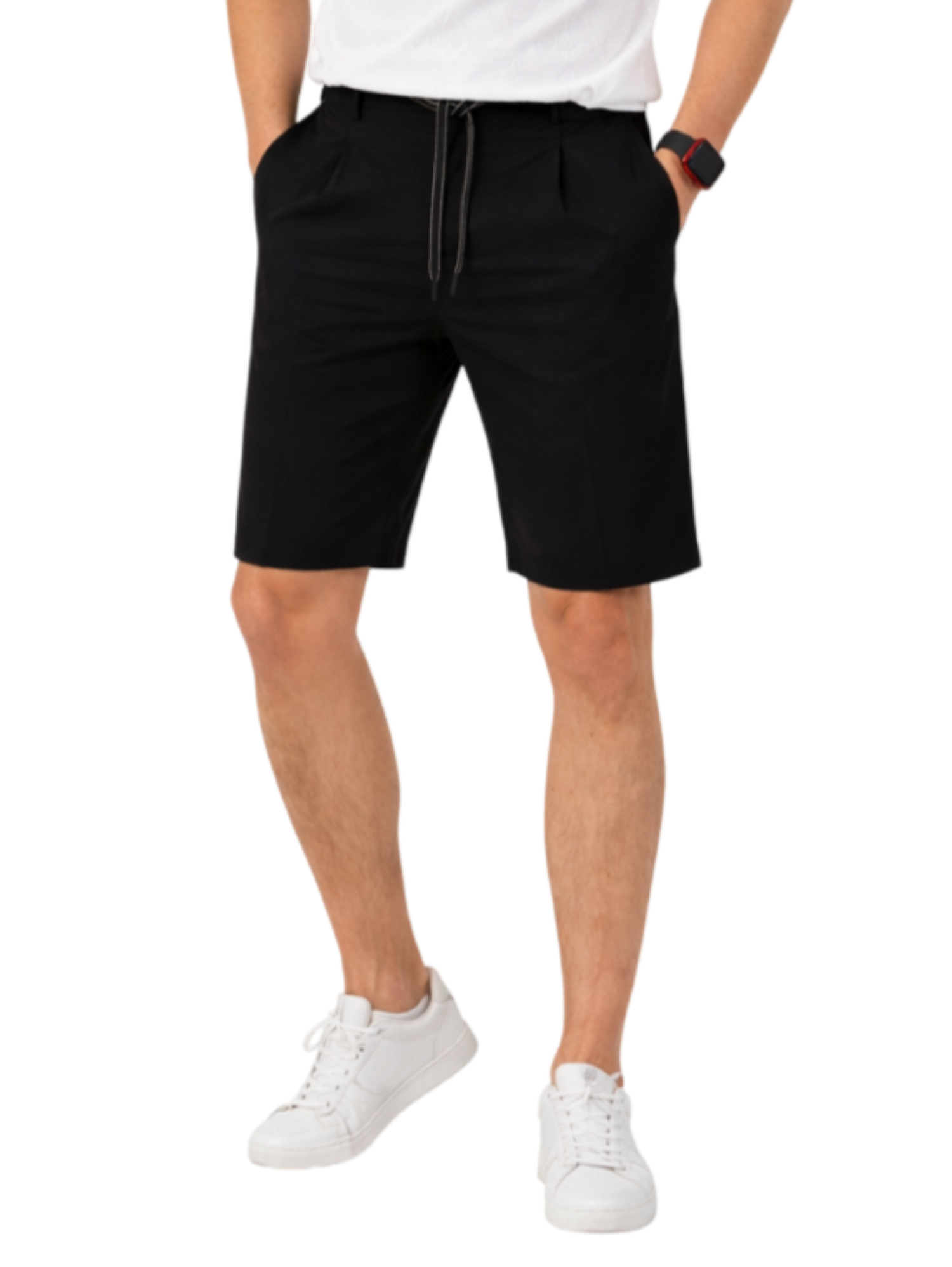 Yes Zee bermuda uomo in nylon nero P770-KQ00 0801 YES-ZEE 
