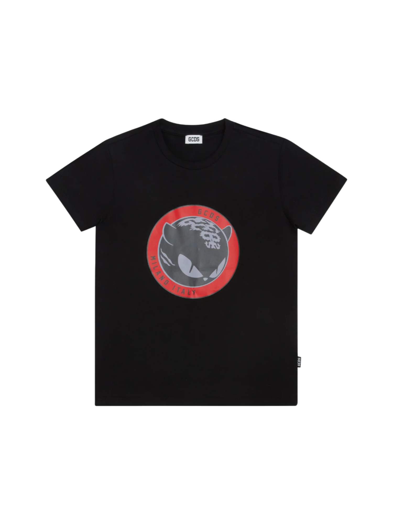 Gcds T-shirt bambino stampa Kittho nero B2JU2331BA1 BLACK GCDS 