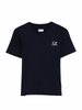 C.P. Company T-shirt bambino manica corta con logo blu scuro