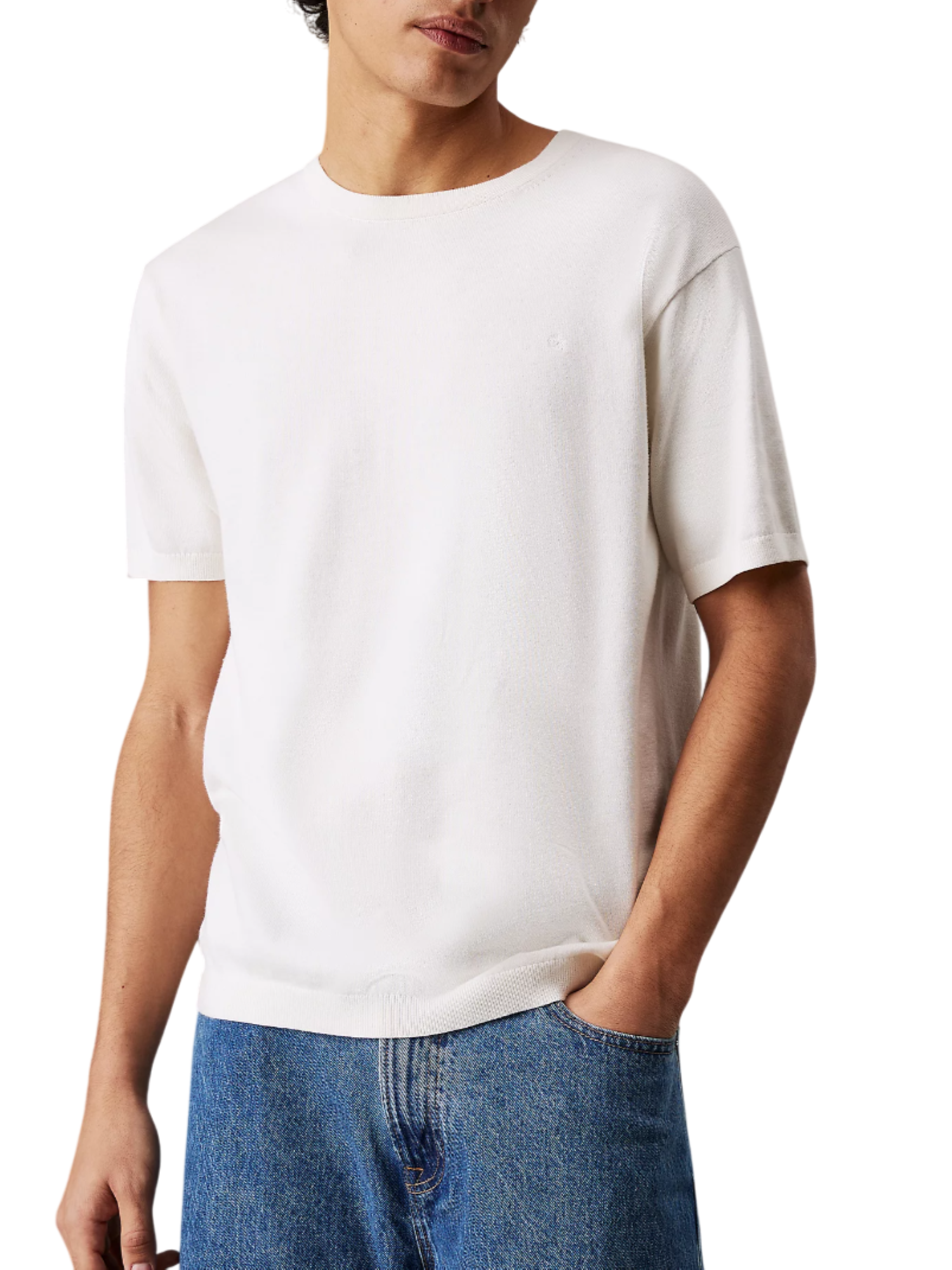 Calvin Klein maglia manica corta con logo panna K10K114485 YAS Calvin Klein 