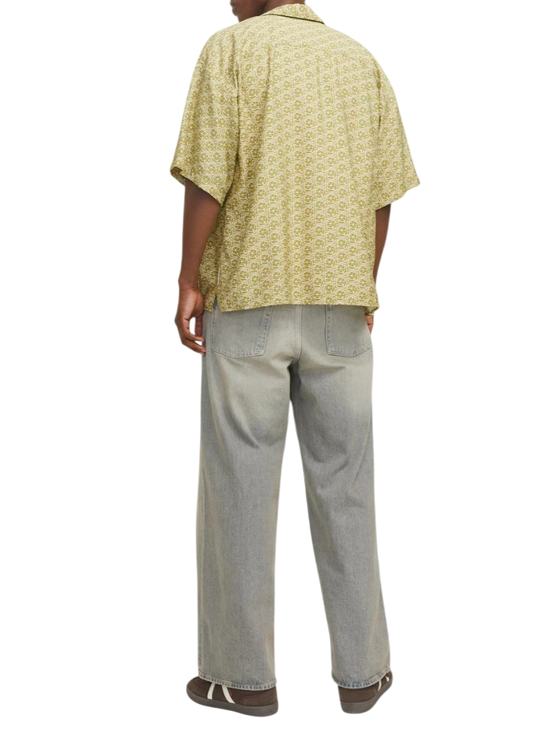 Jack&Jones camicia manica corta in fantasia verde 12271103 CEDAR JACK&JONES 