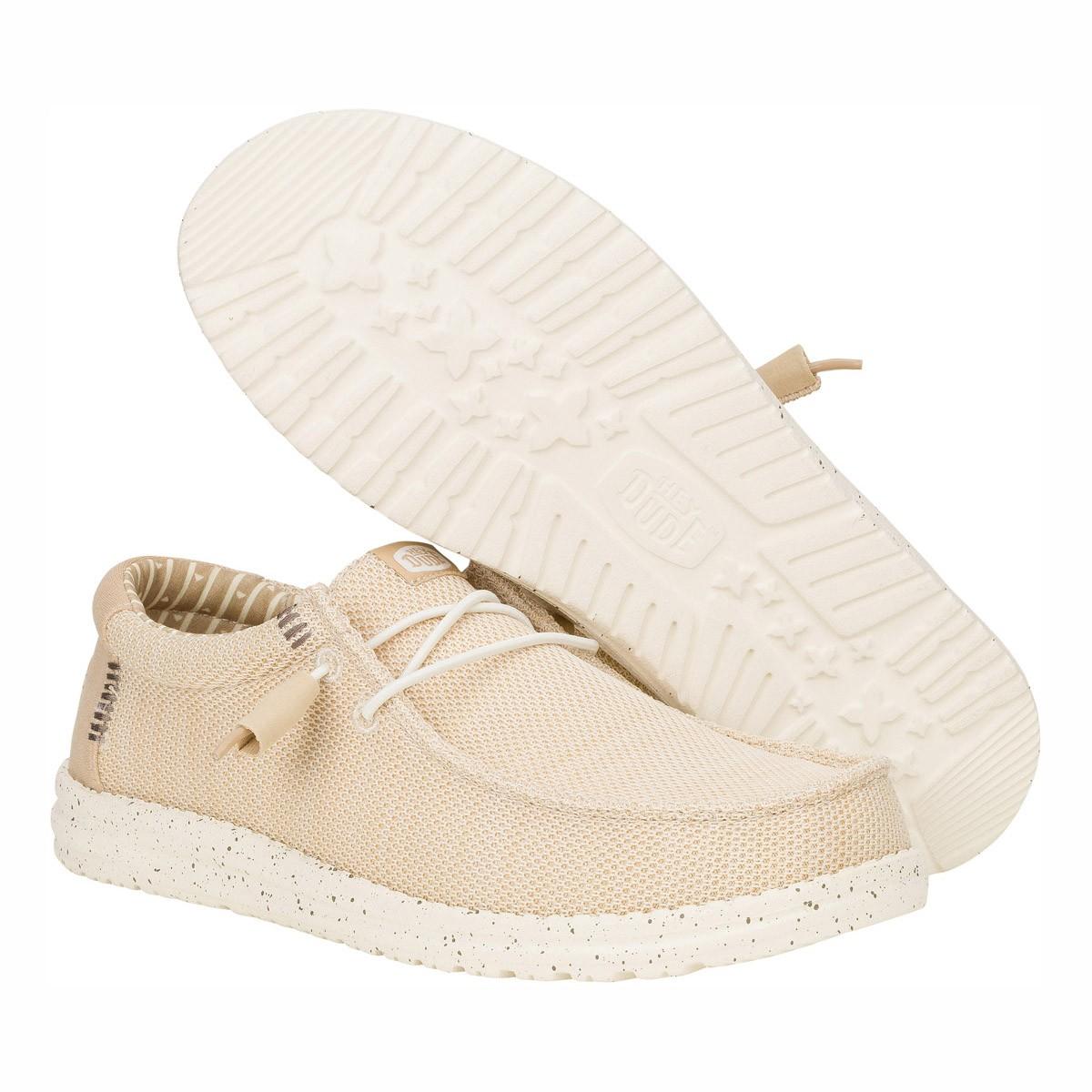 Hey Dude mocassini uomo Wally Stretch Sox beige 41898 0LZ HEY DUDE 