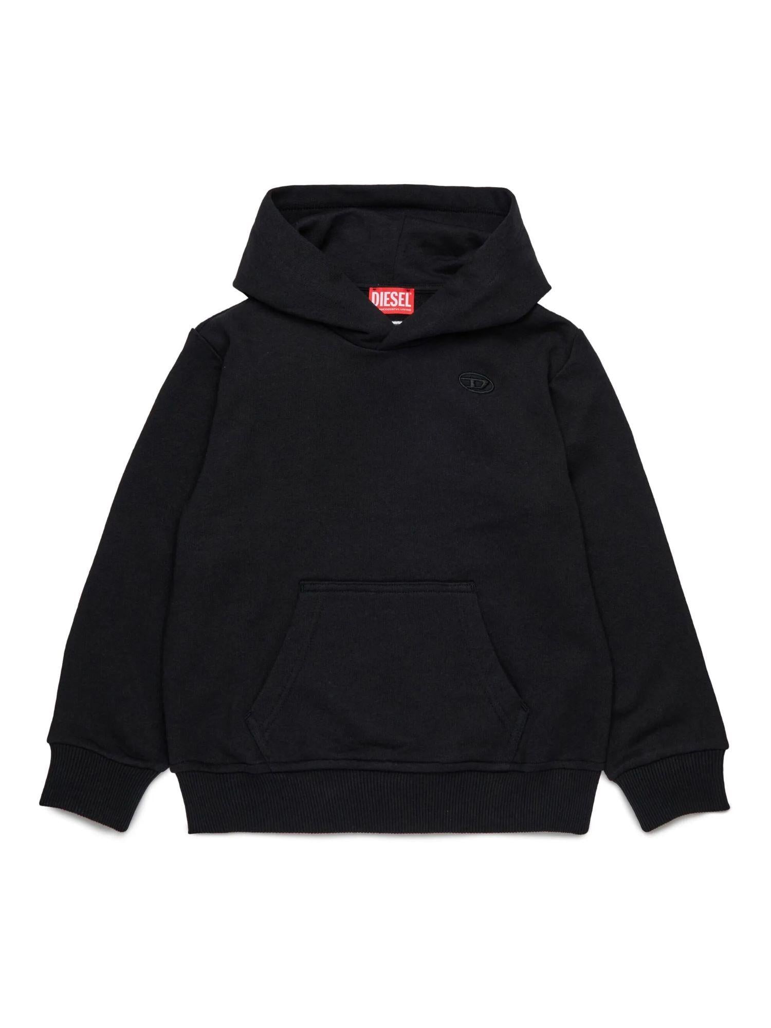 Diesel felpa con cappuccio con logo iconico nero J02275-0GYCJ K900 DIESEL 