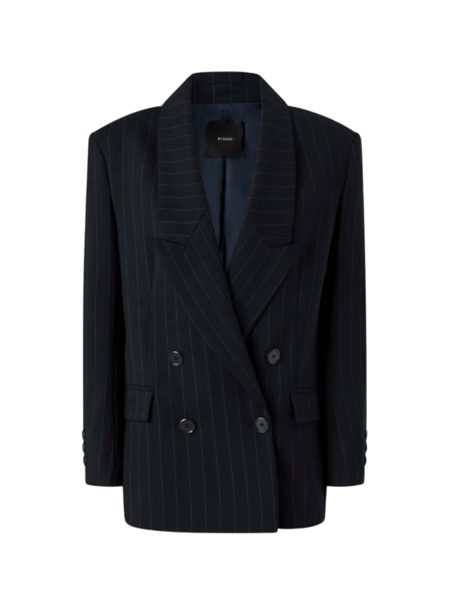 Pinko giacca blazer Rapisardi in fantasia gessata blu 104508-A2QY EZ1 PINKO 