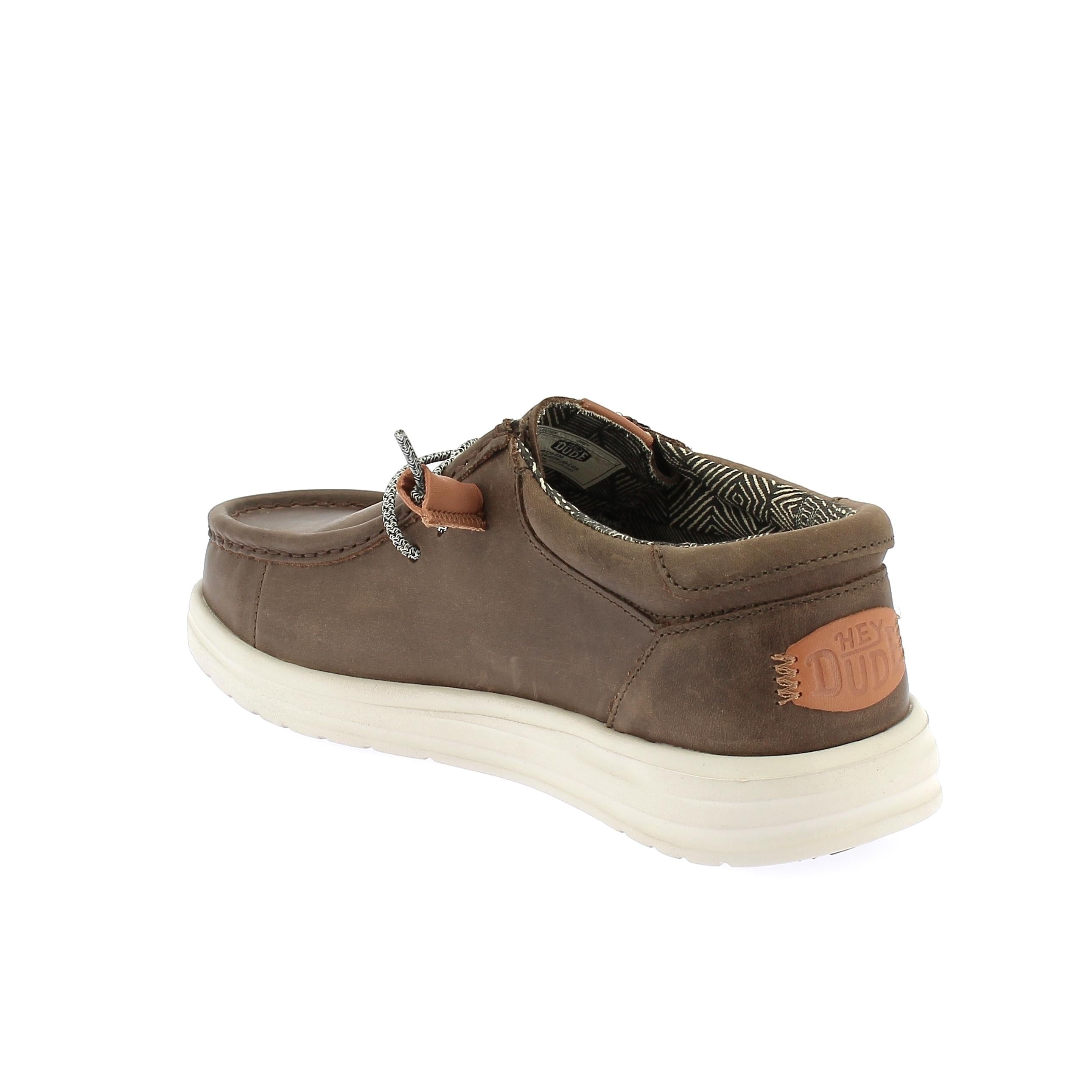 Hey Dude mocassini Wally Grip in pelle tortora 40175 030 HEY DUDE 