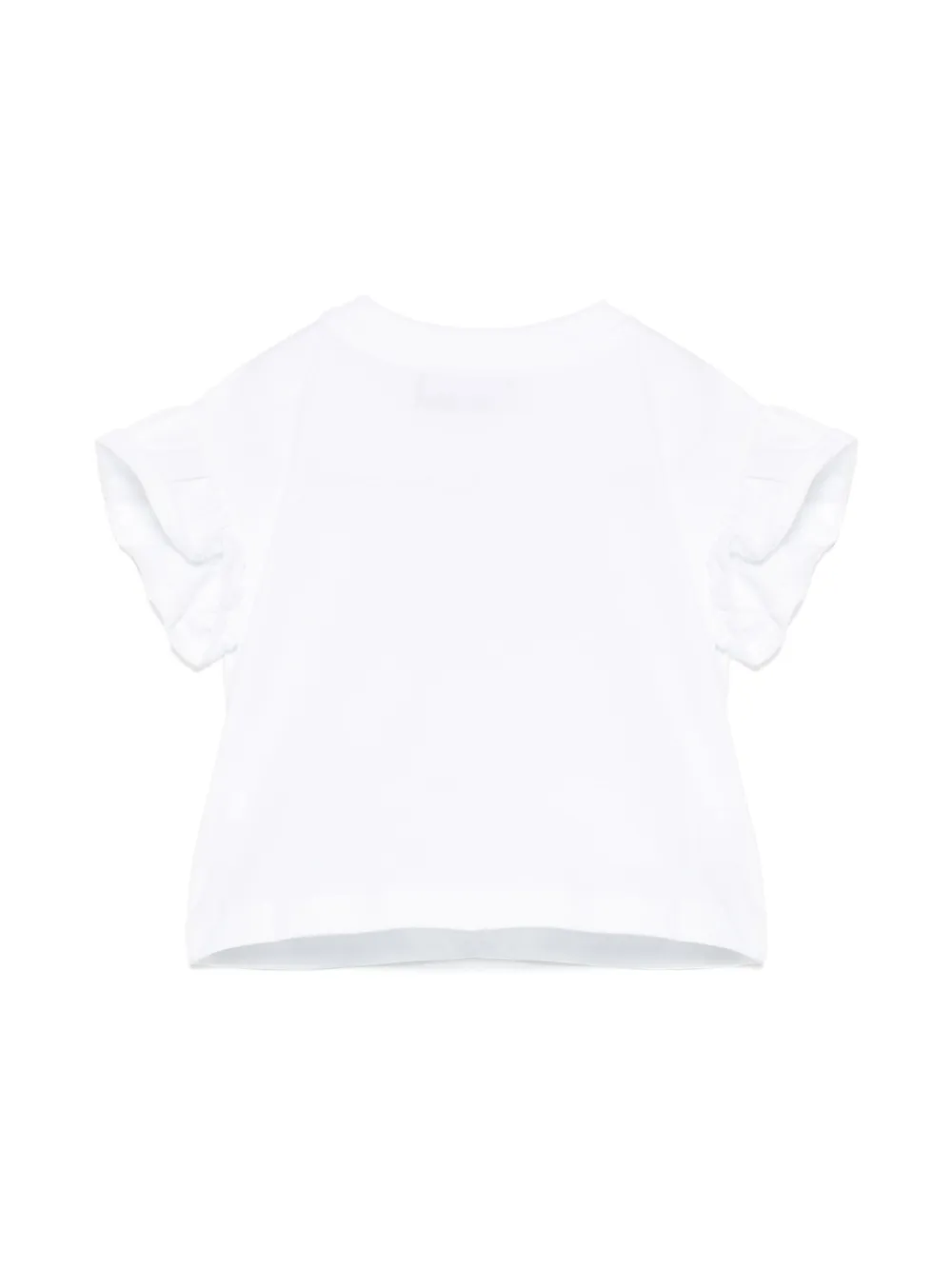 Moschino T-shirt manica corta con rouches stampa orsetti bianco MDM03I-LAA03 10101 MOSCHINO 