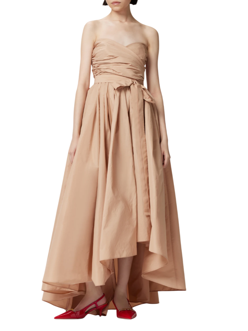 Pinko abito midi Pappagallo in taffetà rosa 104937-Y3LE N34 PINKO 