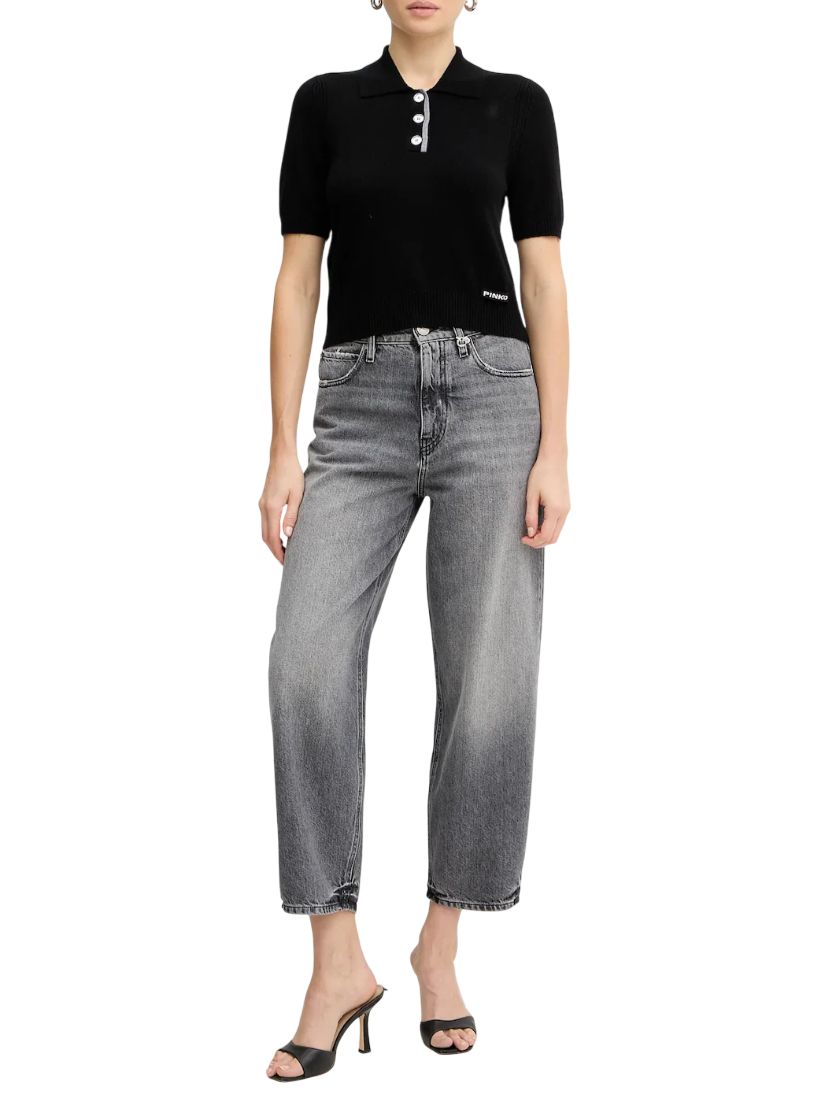 Pinko jeans ballon Estelle lavaggio grigio 103857-A2RY PJ9 PINKO 