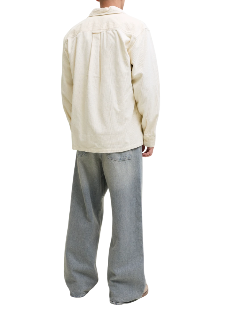Jack&Jones camicia uomo in velluto millerighe panna 12278825 ANTIQUE WHITE JACK&JONES 